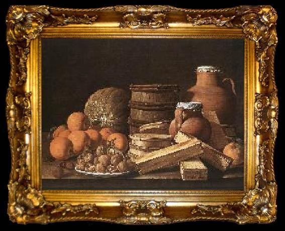 framed  unknow artist Classical Still Life, Fruits on Table, ta009-2